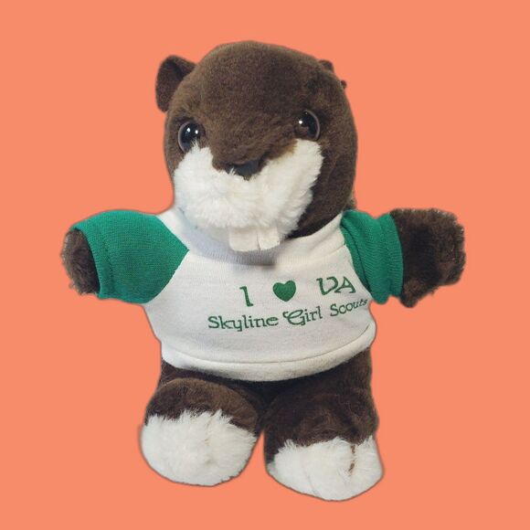Vintage Beaver Plush Removable Shirt Girl Scouts Virginia - Picture 1 of 4
